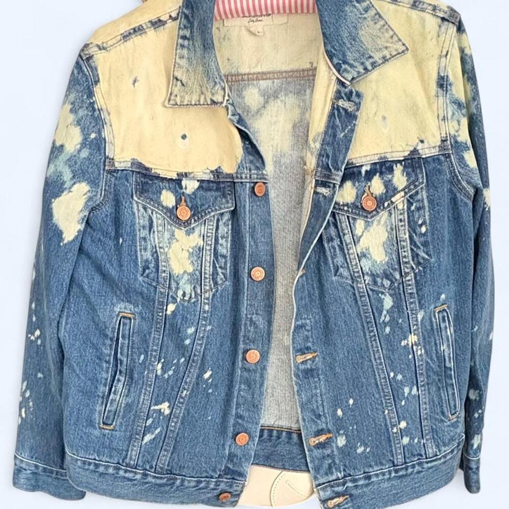 Lucky acid wash denim jacket